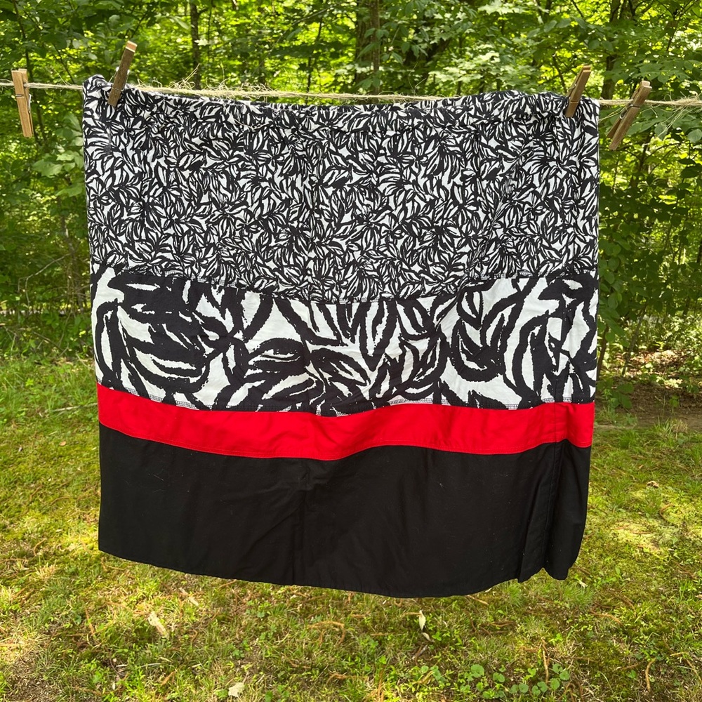 CJ Banks three tiered multi pattern skirt 2X